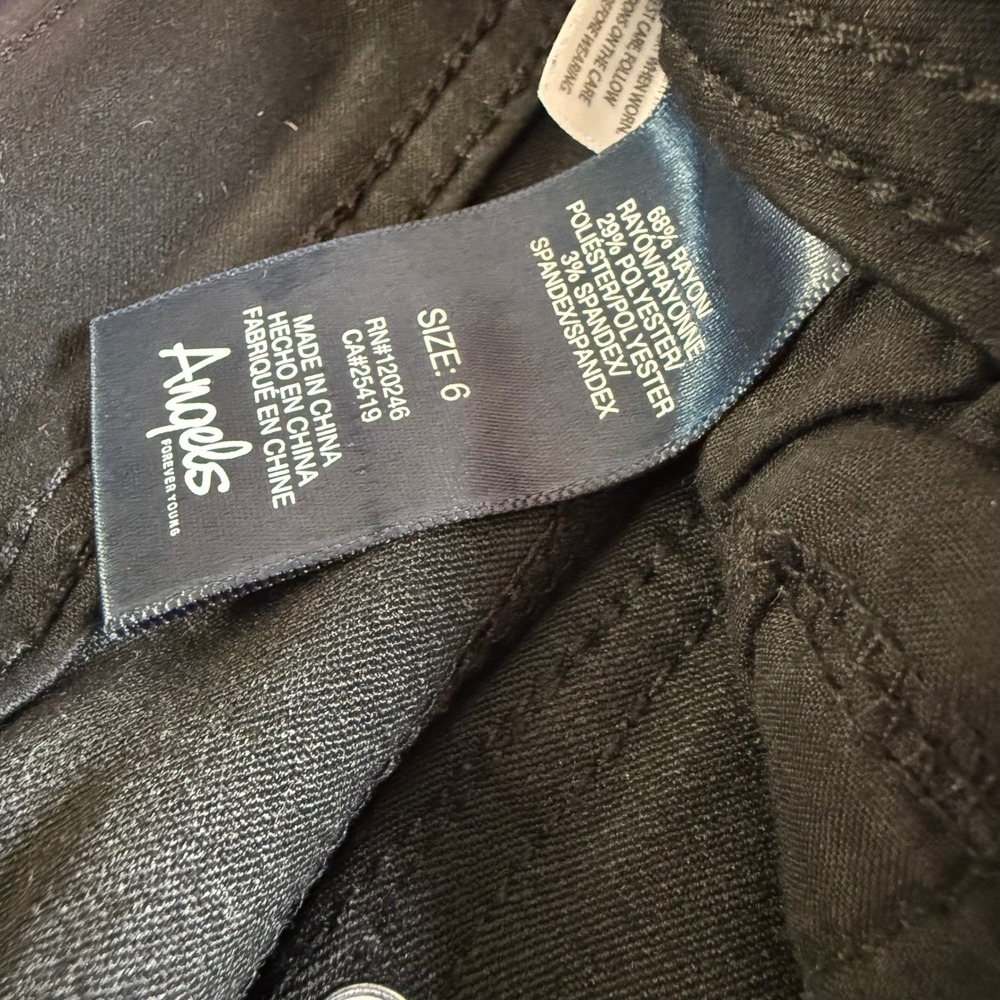 Angels Forever‎ Young Black Skinny Pants High Rise Double Button Size 6 - Picture 8 of 13